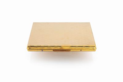 Portasigarette Laminato in Oro Giallo, Kigu, Londra, Anni Sessanta/settanta