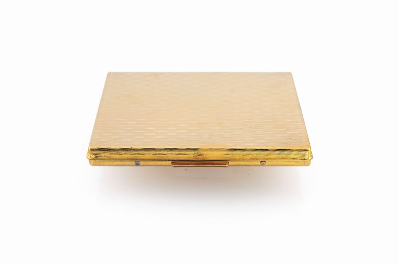 Portasigarette Laminato in Oro Giallo, Kigu, Londra, Anni Sessanta/settanta