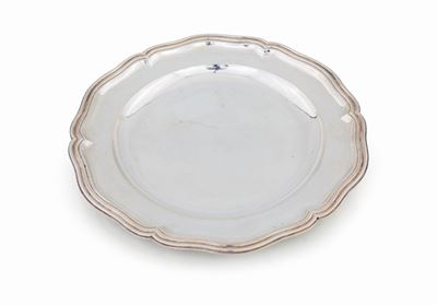 Piatto Circolare in Argento, Roma Stato Pontificio, Argentiere Pietro Paolo Spagna (attivo dal 18...