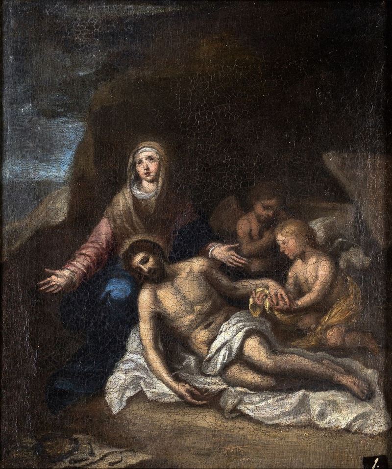 Giacomo Cavedone ( Bottega ) - Compianto sul Cristo Morto