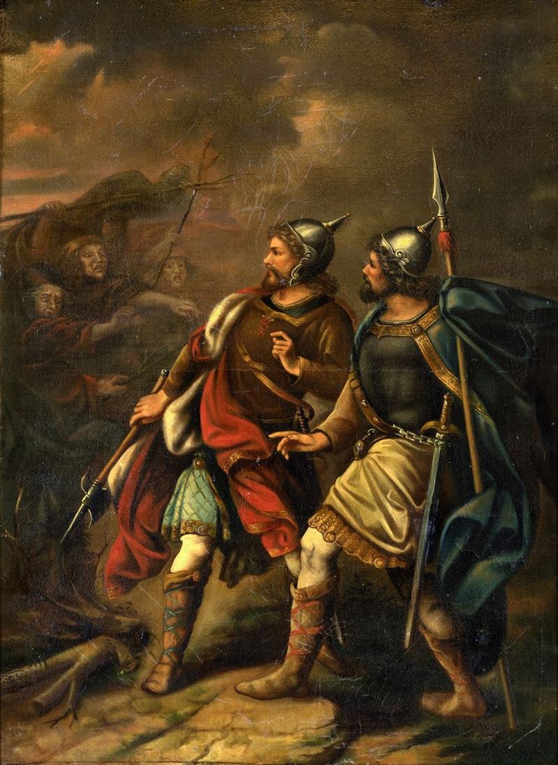 Pittore del XIX Secolo - Macbeth Incontra le Streghe