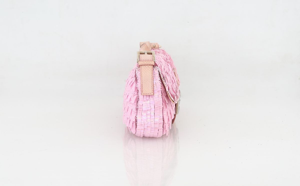 Fendi - Baguette con Paillettes Rosa