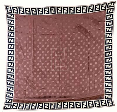 Fendi - Foulard 100% Seta Marrone