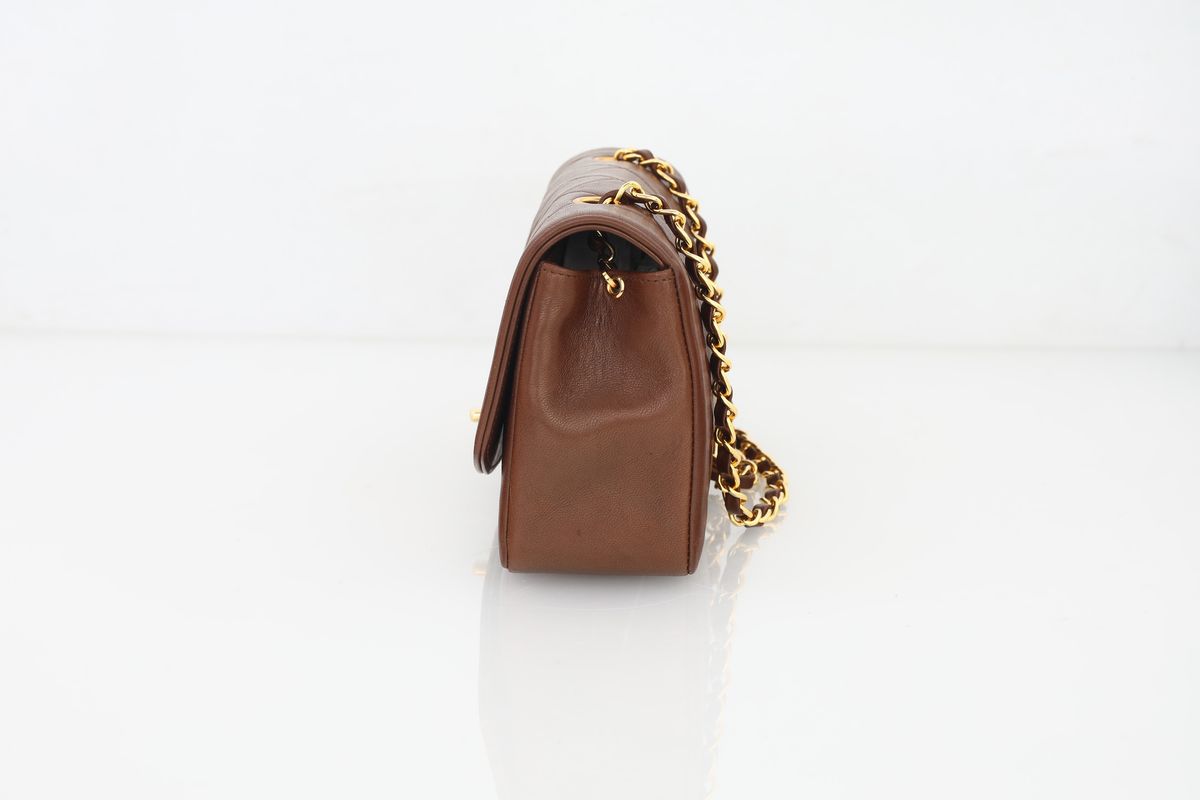 Chanel - Borsa in Pelle Cioccolato
