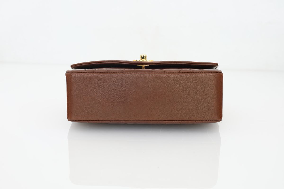 Chanel - Borsa in Pelle Cioccolato