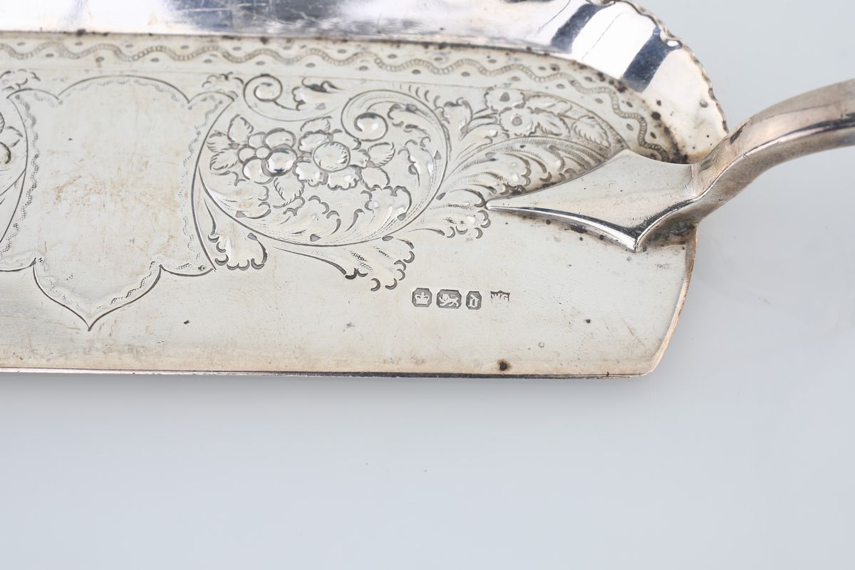 Paletta Raccoglibriciole in Argento con Manico in Avorio, Sheffield 1896