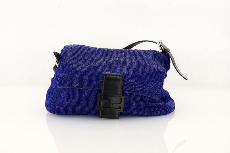 Fendi - Baguette con Vetrini Blu