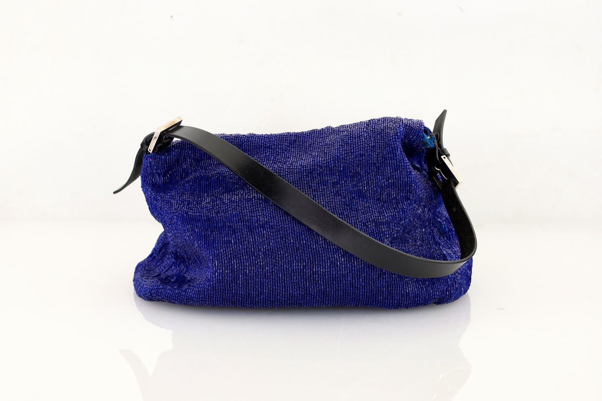 Fendi - Baguette con Vetrini Blu