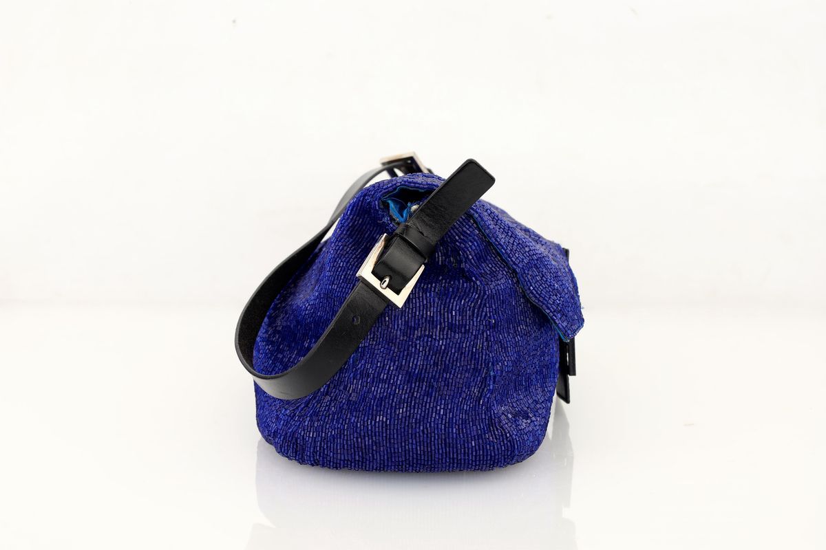Fendi - Baguette con Vetrini Blu