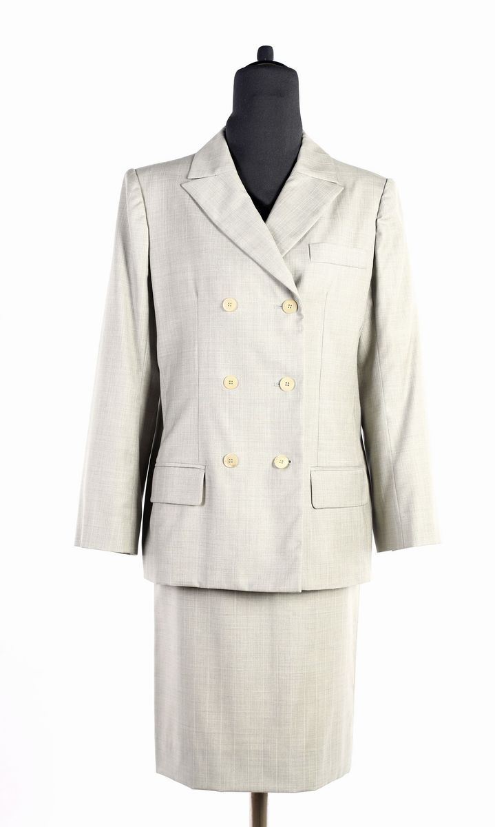 Yves Saint Laurent - Tailleur Gessato Grigio
