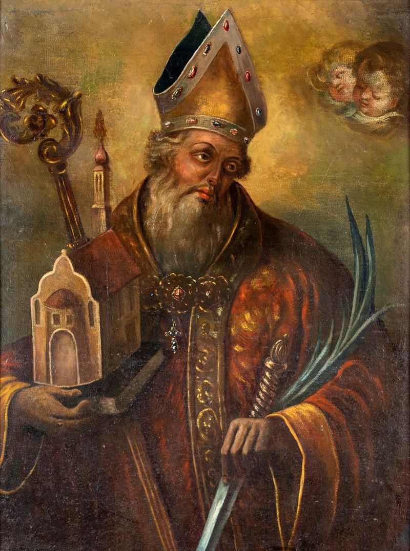 Pittore del XIX Secolo - San Volfango di Ratisbona