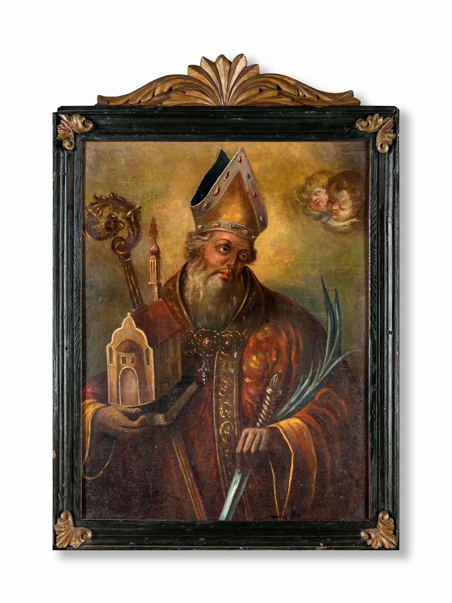 Pittore del XIX Secolo - San Volfango di Ratisbona