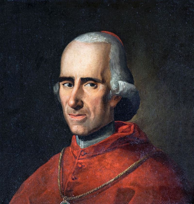 Pittore del XIX Secolo - Ritratto di Cardinale con Pettorale