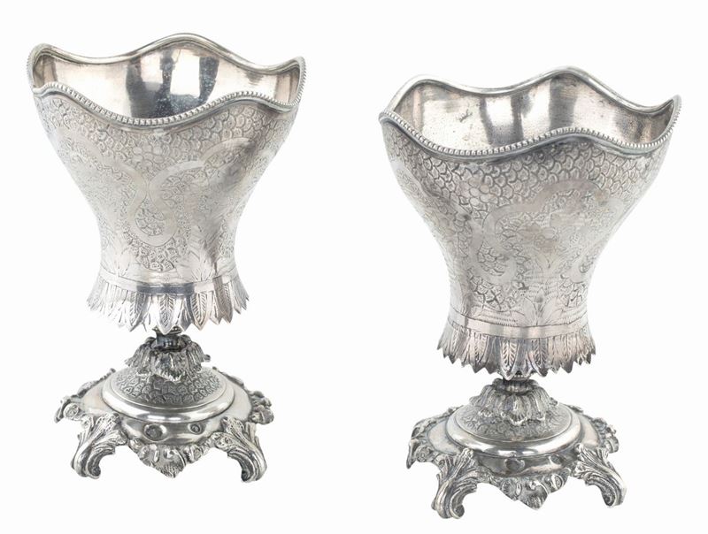 Coppia di Calici in Argento