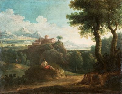 Paesaggio Fluviale con Figure