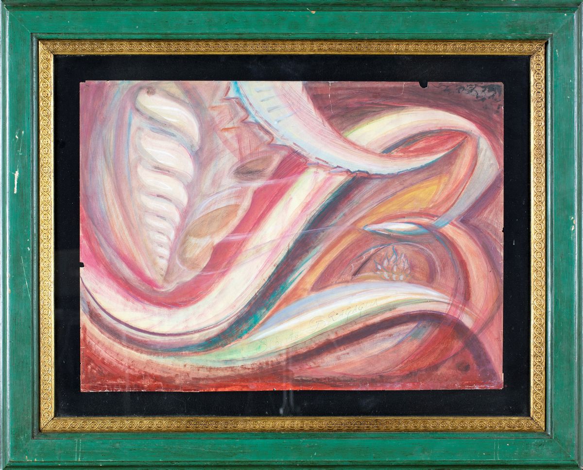 Alberto Bragaglia - Paesaggio con Guglie (fronte); Spire (retro)