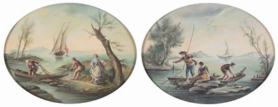A) Pescatori sul Lago B) la Piegatura delle Reti