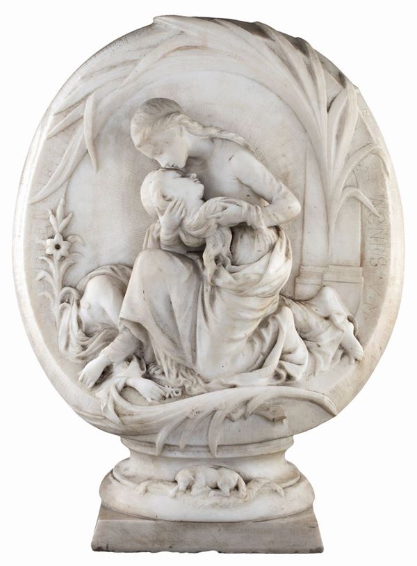 Altorilievo in marmo bianco, XIX secolo