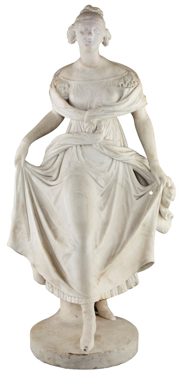 Scultura in marmo bianco, XIX secolo  - Asta Fine Art : International Taste - Casa d'Aste Arcadia