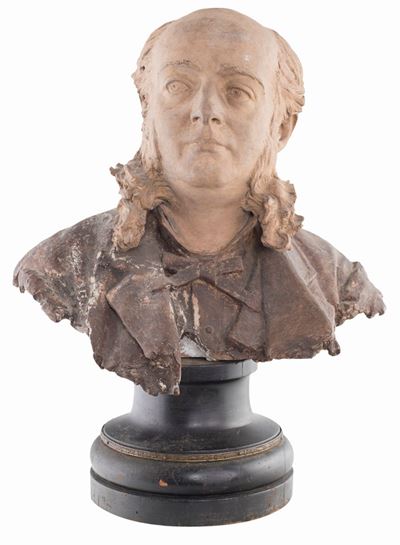 Busto Virile in Terracotta, XIX Secolo