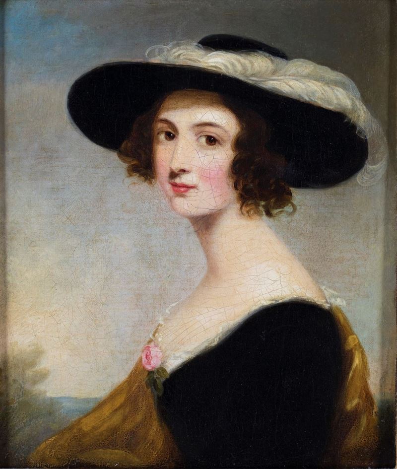 Ritratto di Fanciulla con Cappello Piumato