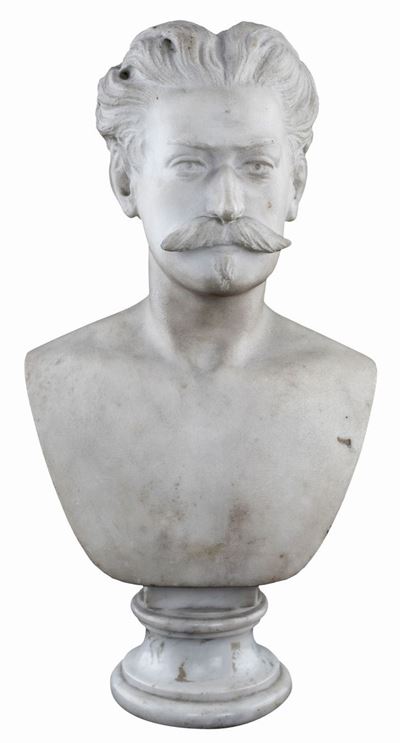 Piccolo Busto in Marmo Statuario, Metà del XIX Secolo