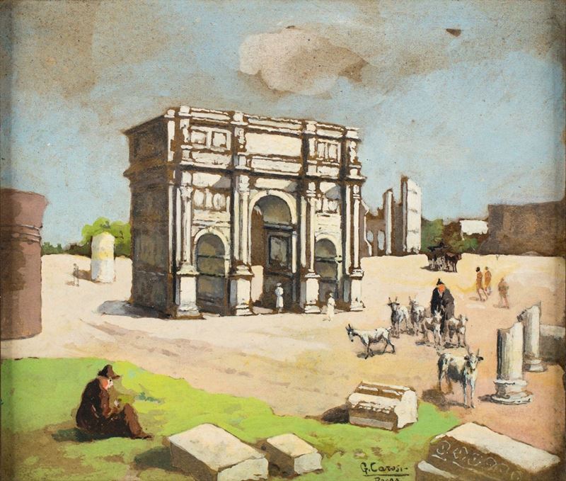Pittore del XX Secolo - L'arco di Costantino