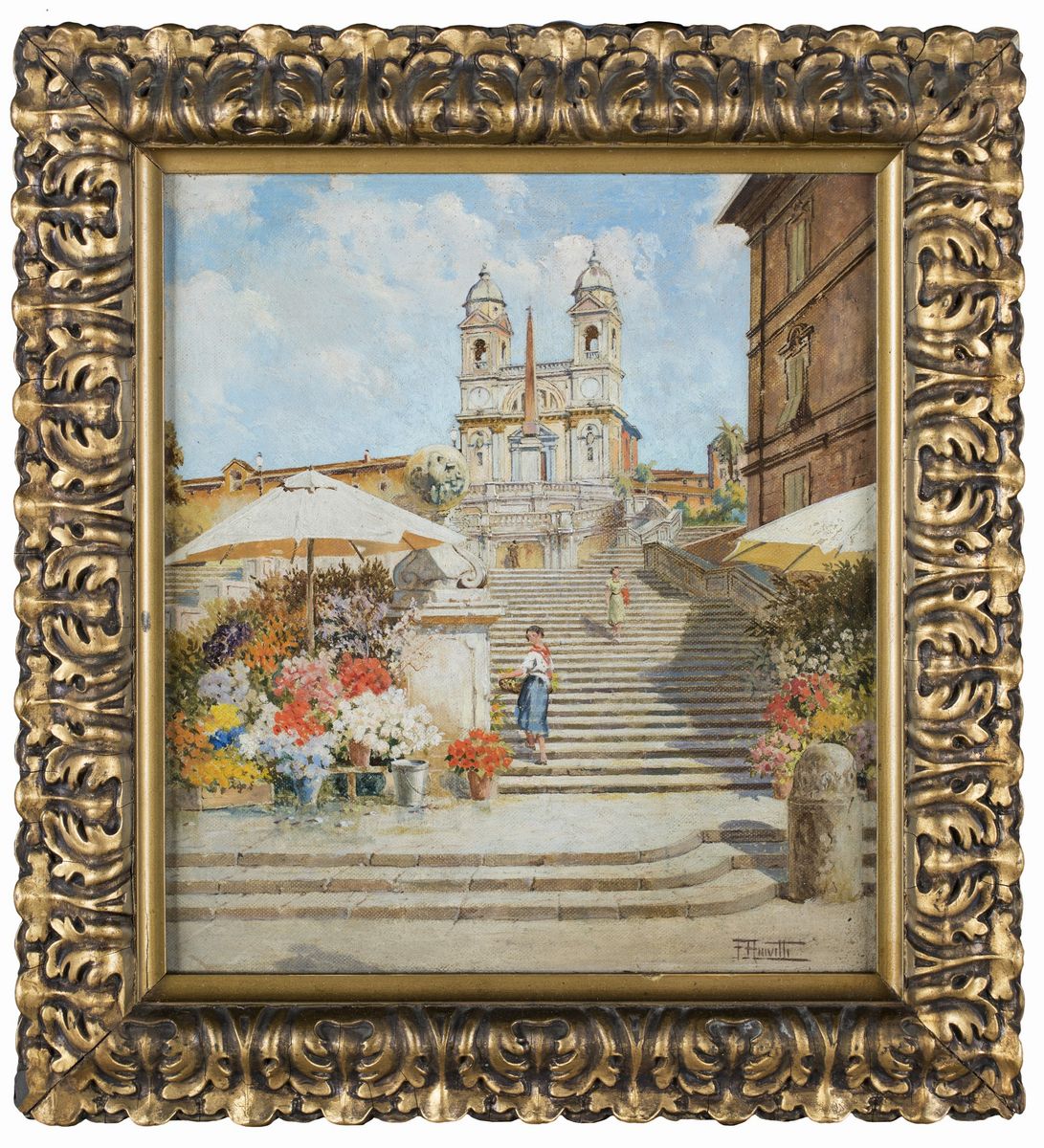 Filippo Anivitti - La Scalinata di Trinità dei Monti