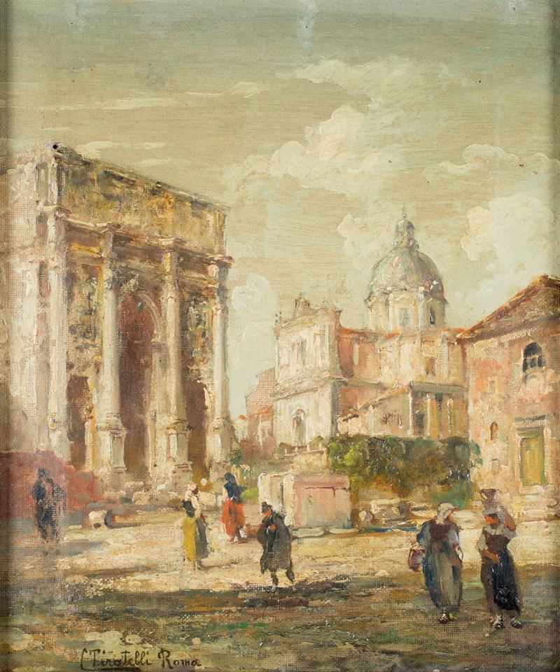 Cesare Tiratelli - Scorcio di Roma