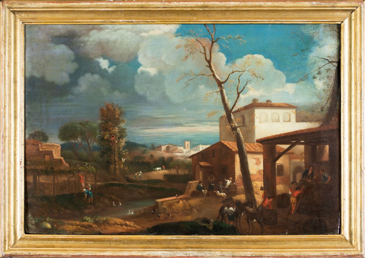 Anonimo Fine XVIII/inizio XIX Secolo - Borgo Contadino