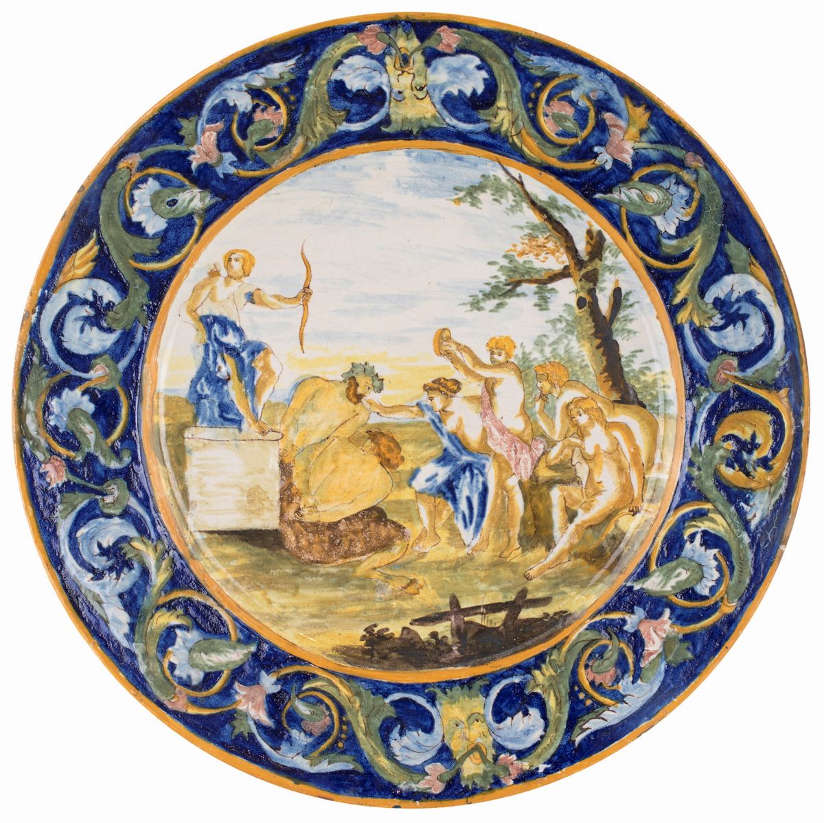 Coppia di Piatti in Maiolica di Castelli