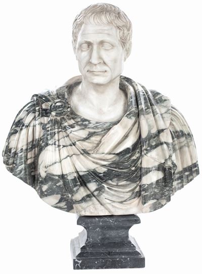Busto in Marmo Raffigurante Cesare Augusto, Inizi XX Secolo