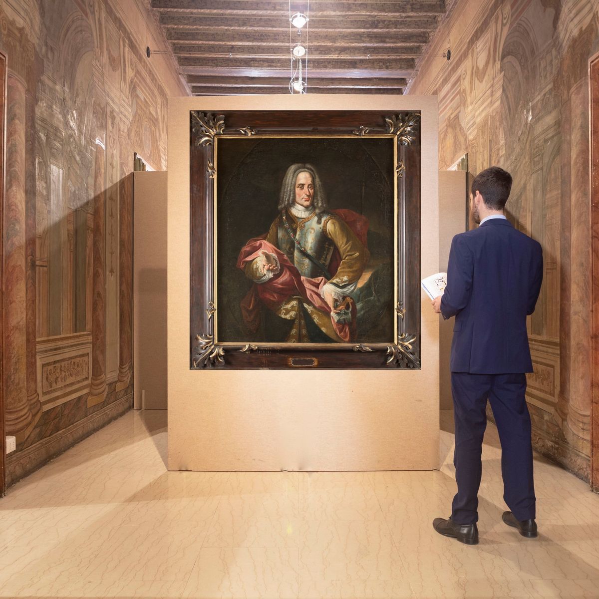 Scuola Napoletana del XVII Secolo - Personaggio Borbonico