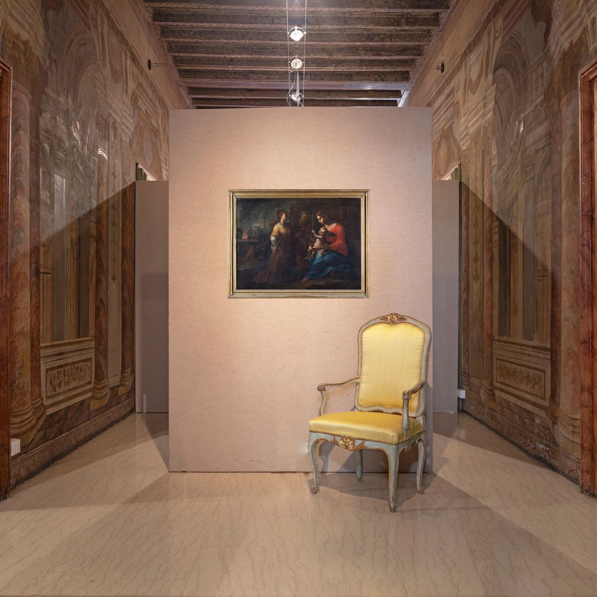 Scuola Romana del XVII Secolo - Matrimonio Mistico di Santa Caterina