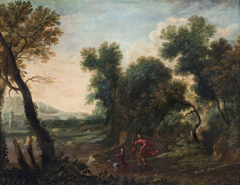 Gaspard Dughet - Paesaggio con Figure