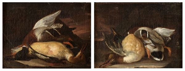 Scuola Lombarda del XVII secolo - Natura morta di selvaggina