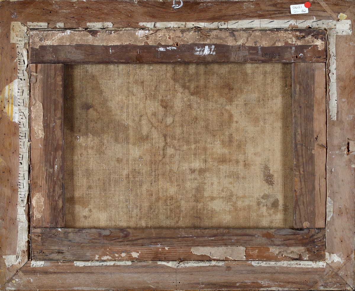 Scuola Romana del XVIII Secolo - A) Paesaggio Fluviale con Cascatella e Figure B) Paesaggio Fluvi...