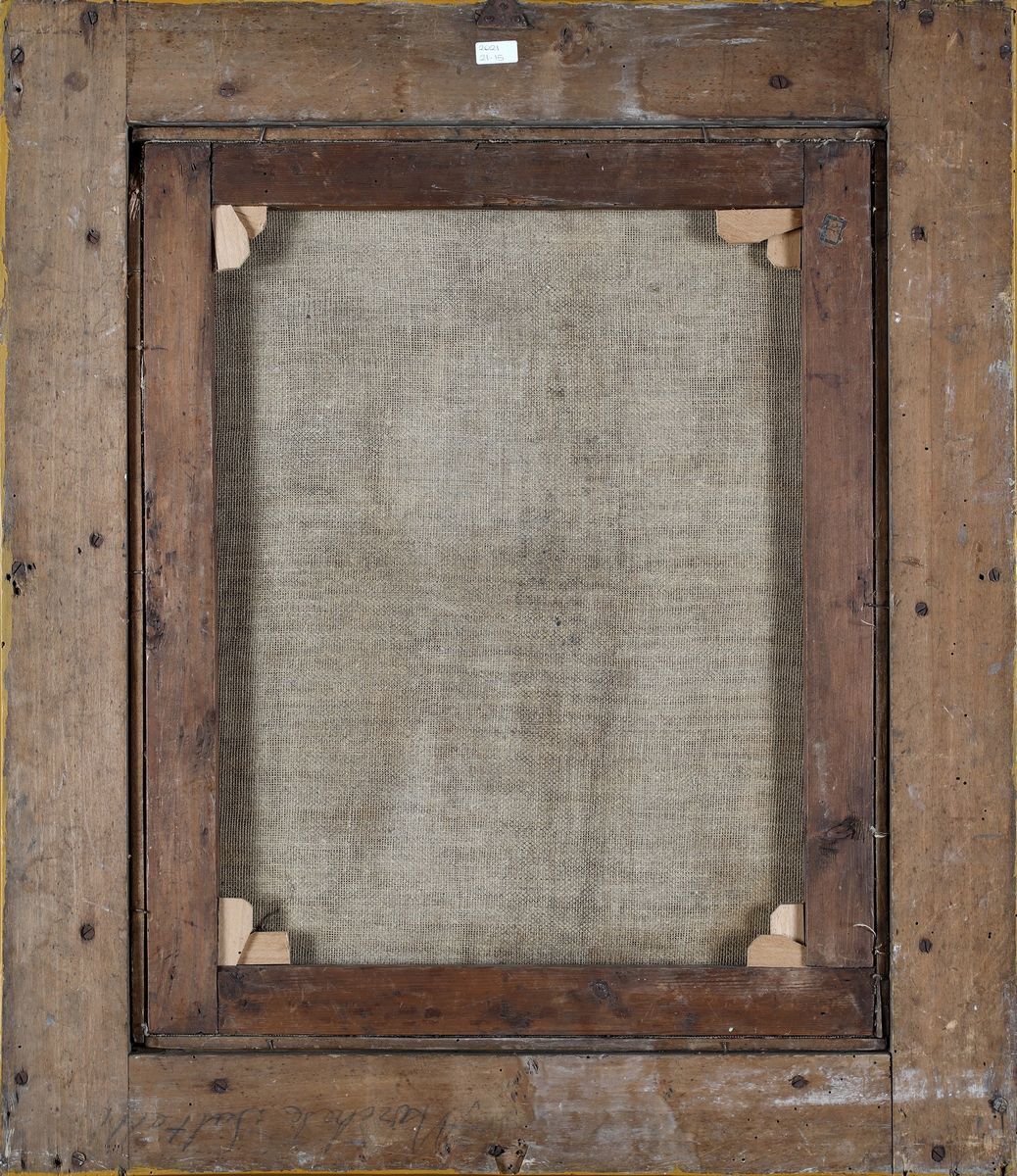 Pittore Neoclassico - Ritratto di Gentildonna con Medaglione