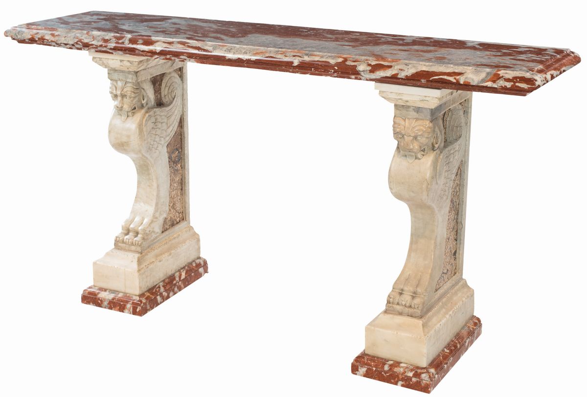 Coppia di Consoles in Marmo