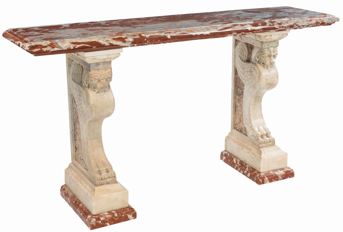 Coppia di Consoles in Marmo