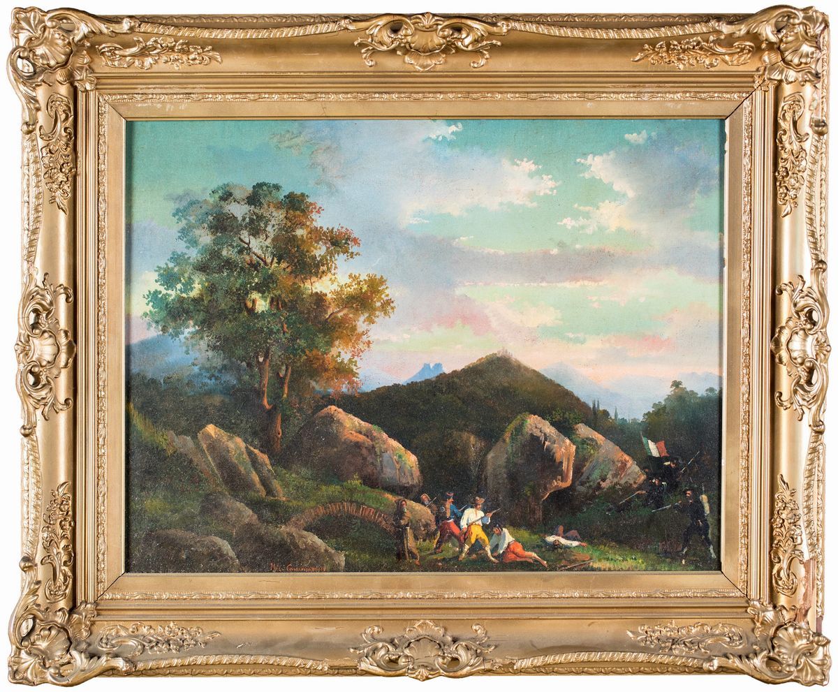 Michele Cammarano - Paesaggio con Scontro Militare