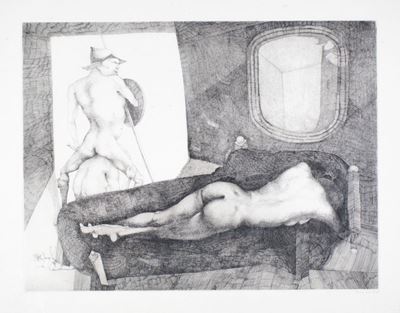 Interno con Nudo di Donna