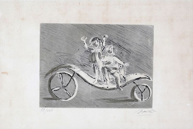 Giacomo Manzù - Bimbi in Carrozza