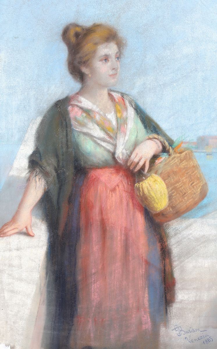 Giuseppe Barison - Donna con Fiasco