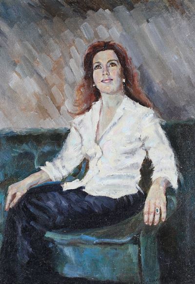 Ritratto di Signora con Anello di Smeraldo, 1960 Ca.
