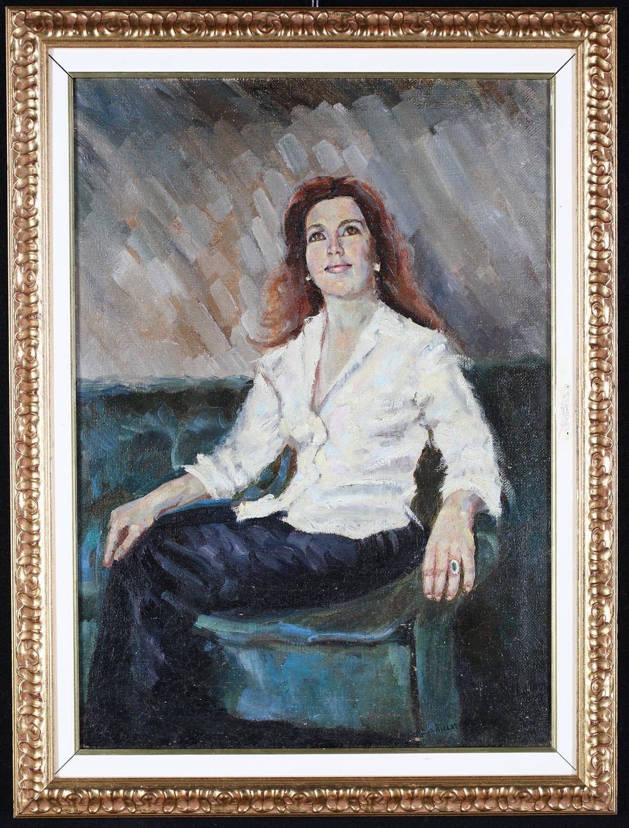 Riccardo Arciello Detto Don Riccardo - Ritratto di Signora con Anello di Smeraldo, 1960 Ca.