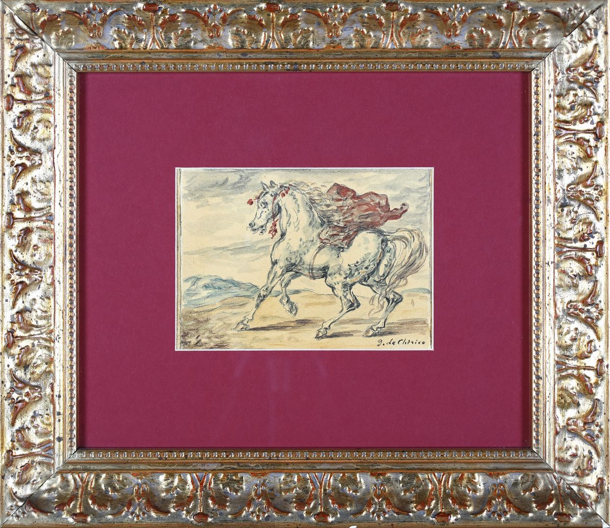 Giorgio De Chirico - Cavallo con Drappo