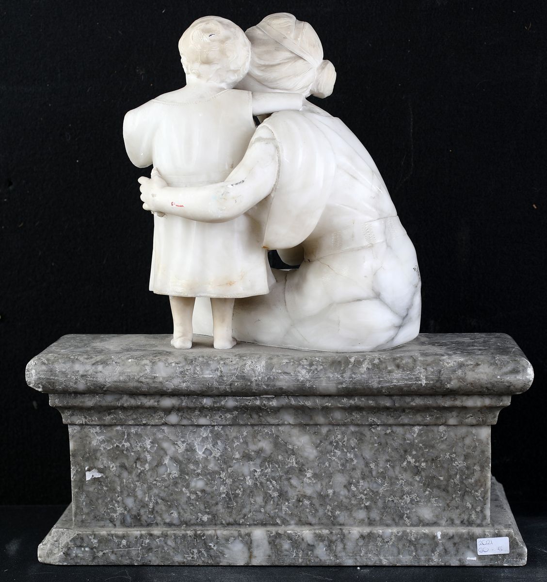 Scultore Fine XIX/inizi XX Secolo - Mamma con Bambino