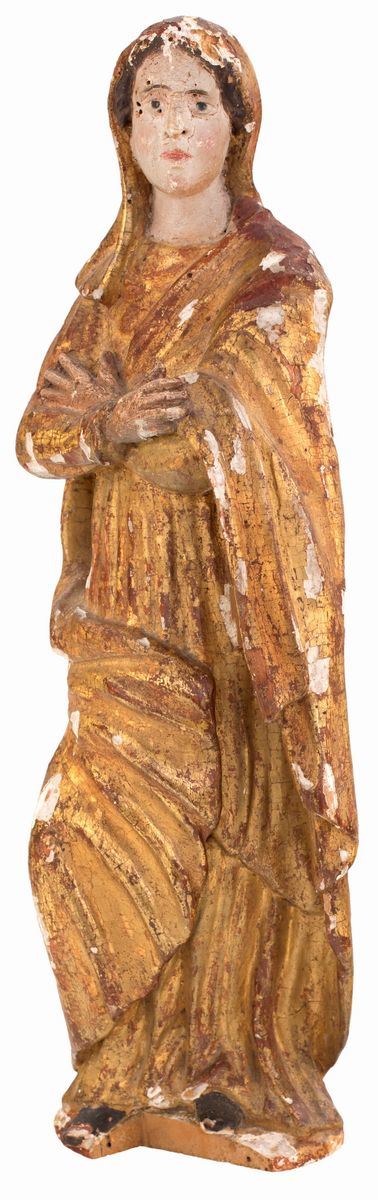 Scultura in Legno Dipinto e Dorato, XVIII Secolo