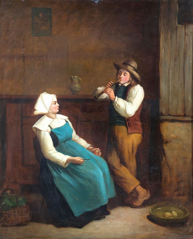 Scuola Olandese del XIX Secolo - Concerto in Cucina